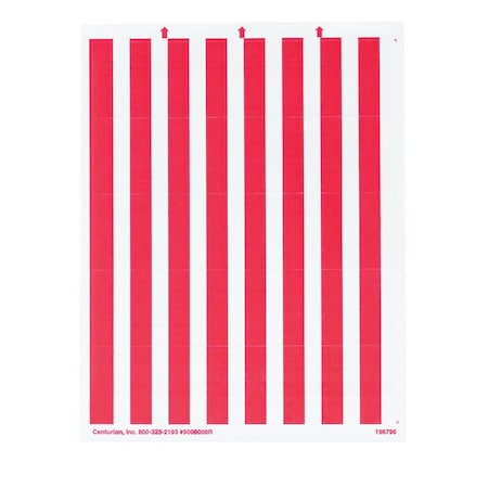 Centurion Laser Printer Adhesive Backed Red Bin Tag Labels - Sheet 9006008R